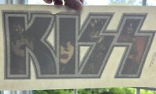 Vintage 1970s Glitter KISS Faces In Letters Iron On T Shirt Heat Transfer picture