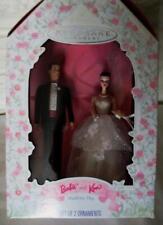 NIB 1997 HALLMARK Barbie & Ken WEDDING DAY Bride & Groom Christmas Ornament NRFB picture