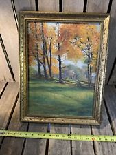 J Heinrich 1922 Oil Painting Hand Carved Frame 1954 Stamped Gimbel’s NYC 33rd St picture