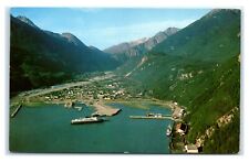 Postcard Air View of Skagway, Alaska AK 1960's AJ17 picture