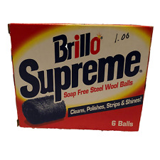 Vintage Brillo Supreme Steel Wool Balls in Original Box Advertising 1998 PROP picture