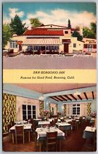Vtg Banning California CA San Gorgonio Inn Restaurant Dining Room 1940s Postcard picture