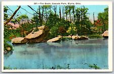 Vtg Elyria Ohio OH The Basin Cascade Park 1920s View Postcard picture