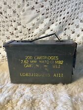 Military 200 Cartridges. 7.62 MM, Nato M82 Cartons,M 13 Metal AMMO Box picture