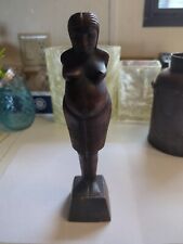 Vintage Because of You Pregnant Woman Figurine - Hand Made Of Wood & 10