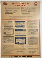 1940s vintage Standard Oil of California Credit Card Scrip Guide for Stations picture
