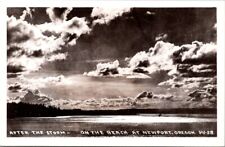 RPPC Newport OR After Storm Beach Clouds c1930-1940s Andrews photo postcard HQ17 picture