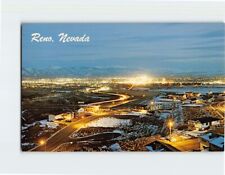 Postcard Night Scene Panorama of Reno Nevada USA picture