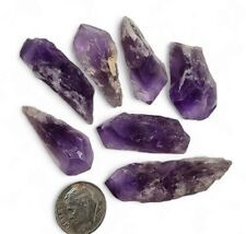 Amethyst Crystal Points Brazil 54.3 grams. 7 Piece Lot picture