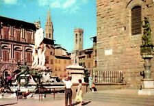 Neptune's Fountain The Signoria Square Florence Italy Postcard picture