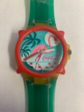 Vintage Swatch Watch Coca Cola California Dreaming Pink Flamingo MK102 1980's picture