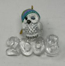 Hallmark Keepsake Christmas Ornament 2008 Cool Decade Snowy Owl with Sleepy Eyes picture