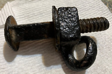 Early antique Nut & Bolt blacksmith made. STUNNING hand forged Iron with hook. picture