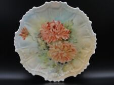 Antique European Signed Porcelain Painted Floral Plate picture