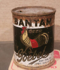 1957 8 OUNCE BANTAM FLAT TOP BEER CAN GOEBEL DETROIT MICHIGAN KEGLINED BOX picture