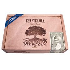 Charter Oak Rothschild Shade Empty Wooden Cigar Box 8.25