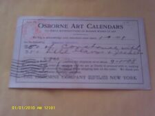 SCARCE 1908 POSTCARD AD OSBORNE ART CALENDARS NEW YORK NY picture