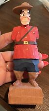 Vintage Signed Hannah Hand Carved Canada Mountie Hat Is Broken 😩 picture