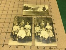 vintage 3 real photo Post Cards - 2 the same of kids & SMITH MEETING HOUSE  picture