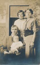 Four Serious Looking People Real Photo Postcard rppc picture