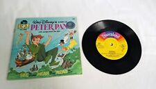 Vintage Walt Disney Record Read Along Book Disney Peter Pan Record 33 1/3 Vinyl picture