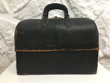 Vintage 1940's Large Emdee Schell Doctor Medical Leather Bag picture
