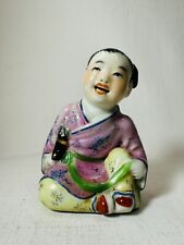 Vintage Chinese Child Figurine Porcelain Marked, Excellent Condition Exceptional picture