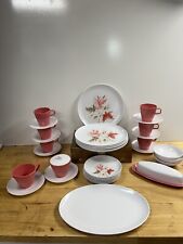 Vintage Melmac made in the USA Autumn Leaves pattern 35 piece set picture