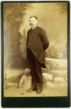 Man with Mustache Long Back Suit Jacket Portrait 6 x 4