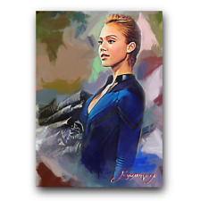 Invisible Woman Art Card Limited 42/50 Edward Vela Signed (Movies Characters) picture