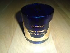 Vintage Boeing Space Shuttle Main Engine Rocketdyne Cobalt Blue Glass Coffee Mug picture