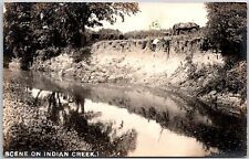 Scene On Indian Creek Miami Florida FL Forest Trees RPPC Real Photo Postcard picture