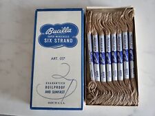 Vintage BUCILLA Beige 2465 Super Mercerized 6 Strand Yarn 24 Skein cotton @8yds  picture
