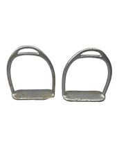 Vintage Old Chrome/ Metal Handcrafted Horse Paddle Stirrup Foot Rest Pair picture