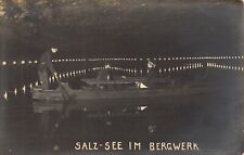 Real Photo 1920's, Berchtesgaden, Germany,Rare Salt Mine, Boat, Old Post Card picture
