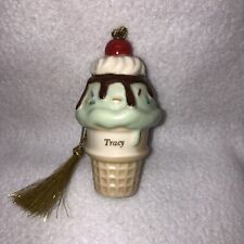Lenox Forever Friends Personalized Ice Cream Cone Holiday Ornament TRACY *READ** picture