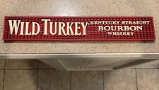 Wild Turkey Kentucky Straight Bourbon Rubber Bar Rail Red Man Cave Spill Mat picture