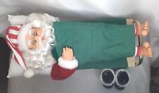 Vintage Deluxe 24 Inch Animated Sleeping Santa Snores Boots With Box  picture
