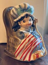 Vintage Betsy Ross Rocking Chair Music Box Fully Working Yankee Doodle July 4th picture