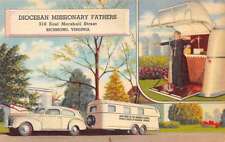 Richmond Virginia Diocesan Missionary Father Traveling Chapel Trailer PC AA70054 picture