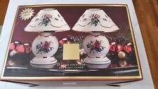 Lenox Winter Greetings Tea Light Candle Lamp Cardinal Set of 2 New Never Opened picture