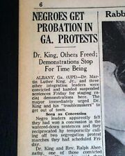 Martin Luther King Jr. Albany Georgia Prayer Rally Jail Release 1962 Newspaper picture