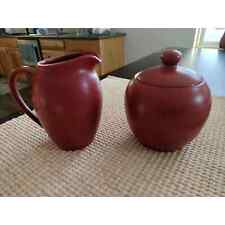 GORGEOUS NORITAKE COLOR WAVE RASPBERRY CREAMER AND SUGAR - VERY WELL BUILT picture