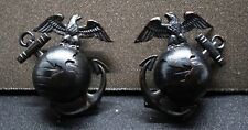 WWII USMC Marine Officer Collar EGA Set by Imperial H&H picture