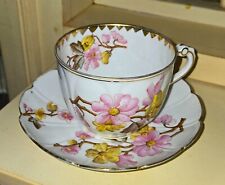 Vintage Germany Porcelain Tea Cup & Saucer, large piece - beautiful, rare - HTF picture