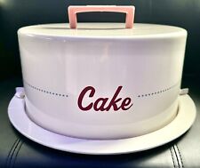 VINTAGE 2013  “CAKE BOSS” SERVE WARE METAL CAKE CARRIER - LID LOCK picture