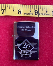 NEW VINTAGE UNOPENED UNFIRED EMPLOYEE ZIPPO LIGHTER 20 YEARS picture
