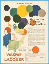1927 VALENTINE'S VALSPAR Finishes Stain Paint Art Decor 1920s Vintage Print Ad picture