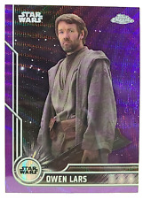 2023 Topps Chrome Star Wars Owen Lars #11 Purple Wave Refractor SP Card Tatooine picture