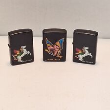  Vintage Lighters  1993  AADLP Black Refillable Lot Of 3 picture